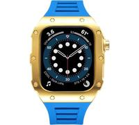 JZWCHQ Custodia per orologio in acciaio inossidabile Banda in silicone ， per serie 8 7 6 5 4 SE 45mm 44 mm Accessori di sostituzione ， UOMINO DONNE DONNA MOD CASO MOD CASE METTA