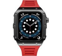 JZWCHQ Custodia per orologio in acciaio inossidabile Banda in silicone ， per serie 8 7 6 5 4 SE 45mm 44 mm Accessori di sostituzione ， UOMINO DONNE DONNA MOD CASO MOD CASE METTA
