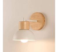 JZWCHQ da appesa al Muro di Ferro per la Parete Creativa luci pareti a LED luci minimaliste in Legno Illuminazione da Soggiorno Studio Cafe Camera da Letto Sconce e27 (Colore: Nero)
