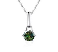 JZWCHQ Decorazioni Accessori da 1 a 2 collane di Diamanti moissanite per Donne, d Color Taglio Rotondo Blu/Giallo/Rosa Collana di Diamanti, Gioielli per Donne Belle
