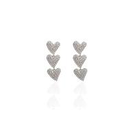 JZWCHQ Eleganti e squisiti gocce di gioielli da fidanzamento femminile con zirconia a forma di cuore Accessori a sospensione Accessori
