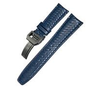 JZWCHQ End Curved Cowhide Woven Watchband 20mm 21mm 22mm Fit per IWC Portugieser Piloti Cintino di orologio in pelle genuina (colore: 26 mm, dimensione: 22 mm)