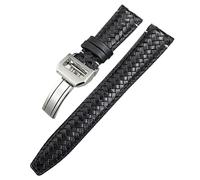 JZWCHQ End Curved Cowhide Woven Watchband 20mm 21mm 22mm Fit per IWC Portugieser Pilots Cintiera di orologio in pelle genuina (colore: 26 mm, dimensione: 21 mm)