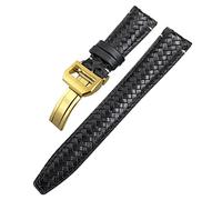 JZWCHQ End Curved Cowhide Woven Watchband 20mm 21mm 22mm Fit per IWC Portugieser Pilots Genuina cinghia di orologio in pelle