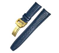 JZWCHQ End Curved Cowhide Woven Watchband 20mm 21mm 22mm Fit per IWC Portugieser Pilots Genuina cinghia di orologio in pelle