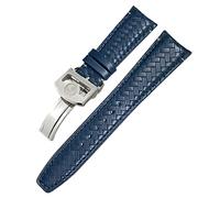 JZWCHQ End Curved Cowhide Woven Watchband 20mm 21mm 22mm Fit per IWC Portugieser Pilots Genuina cinghia di orologio in pelle