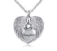 JZWCHQ Ero il suo Angelo, Ora è/lei - 12 PCS Birthstone Cremation Urn Gioielli Collana Collana Calco Ali Angelo Ciondo