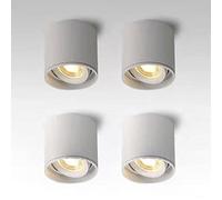 JZWCHQ Faretto da soffitto a LED da 4 Pezzi Apparecchio di Illuminazione a Montaggio Superficiale a LED, Faretto da soffitto con alloggiamento in Alluminio cilindrico, Faretti direzionali Lampade