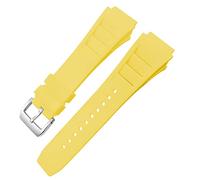 JZWCHQ Fascia d'oro in gomma 20mm 25mm per Richard Spring Bar Silicone Mille Sport Orologio Cingcio Impossibile da braccialetto impermeabile