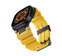 JZWCHQ Fascia d'oro in gomma per banda S10 46 mm S10 42 mm Ultra 49mm 45 mm 44 mm di orologeria in gomma Cingcio impermeabile