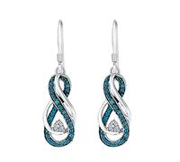 JZWCHQ Fashion 8 caratteri Gancio corto Shince Shiny Diamond Light Luxury Womens Orecchini penzolanti
