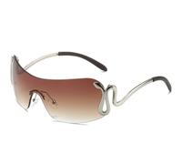 JZWCHQ Fashion One Piece Women O Occhiali da Sole Trendy Overdoor Sun Glasses Ostrew Men Punk Punk Personalizzato Eyewear Uv400