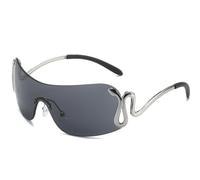 JZWCHQ Fashion One Piece Women O Occhiali da Sole Trendy Overdoor Sun Glasses Ostrew Men Punk Punk Personalizzato Eyewear Uv400