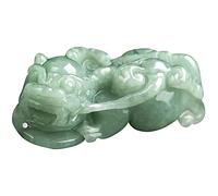 JZWCHQ Feng Shui hetian Giada pixiu caltolo Collana a Sospensione autentica guarigione Chakra Cristallo Reiki Collana fortunata ricchezza per la ricchezza di schierati cavili Dono di Ispirazione per