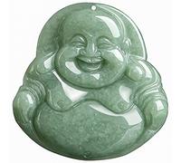 JZWCHQ Feng Shui Jadeite carenza Collana a Sospensione risate Buddha autentica Gemma guarigione del Chakra Meditazione Cristallo amuleto Fortunato ricchezza di ricchezza da Parte degli Spiriti