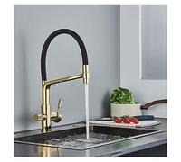 JZWCHQ Filtro Cucina Rubinetto Nero a Doppia Bocca per Bevande per Acqua Potabile Mixer a 360 Gradi di purificazione dell'Acqua Calda e Fredda RUCEFICAZIONE (Bianco)