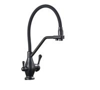 JZWCHQ Filtro da Cucina Grigio Cucina d'Acqua Piatto Freddo Monte per Montaggio Missale per Rotazione Drink Canna Purificata Dual Hanpora (Nero A)