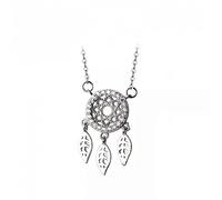 JZWCHQ Foglie di zircone Splendente 925 Collana a Sospensione per Donne Collana Regolabile Gioielli fine Realizzati in Cina