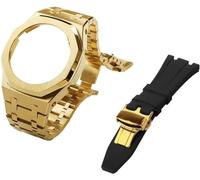 JZWCHQ Gen 5 Metal Watch Case Fehel Strap+Fluororber Watch Band Set , per GA2100 GA2110 GAB2100 GM2100 MOD kit per orologio pieno