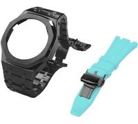 JZWCHQ Gen 5 Metal Watch Case Fehel Strap+FluoRorubber Watch Band Set , per GA2100 GA2110 GAB2100 GM2100 Mod Kit per Watch Full Origin China