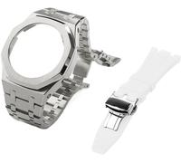 JZWCHQ Gen 5 Metal Watch Case Fehel Strap+FluoRorubber Watch Band Set , per GA2100 GA2110 GAB2100 GM2100 Mod Kit per Watch Full Origin China