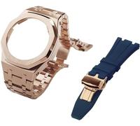 JZWCHQ Gen 5 Metal Watch Case Fehel Strap+FluoRorubber Watch Band Set , per GA2100 GA2110 GAB2100 GM2100 Mod Kit per Watch Full Origin China