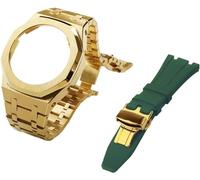JZWCHQ Gen 5 Metal Watch Case Fehel Strap+FluoRorubber Watch Band Set , per GA2100 GA2110 GAB2100 GM2100 Mod Kit per Watch Full Origin China