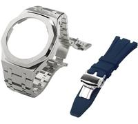 JZWCHQ Gen 5 Metal Watch Case Fehel Strap+FluoRorubber Watch Band Set , per GA2100 GA2110 GAB2100 GM2100 Mod Kit per Watch Full Origin China