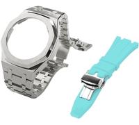 JZWCHQ Gen 5 Metal Watch Case Fehel Strap+FluoRorubber Watch Band Set , per GA2100 GA2110 GAB2100 GM2100 Mod Kit per Watch Full Origin China