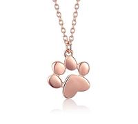 JZWCHQ Genuino Argento Sterling 925 Impronte di Animali Carini Impronte di Cani Gatti Impronte di Zampa collane Pendenti Gioielli da Donna in Argento