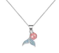JZWCHQ Gioielli da Donna Nuovo per la Tendenza alla Moda 2025 S925 Sterling Silver MOONSTON SIERMAID Coda a Ciondolo Collana a Pendente per Donne (40 cm + 3,5 cm) sugli Accessori di Moda Gioielli di