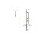 JZWCHQ Gioielli Essere gentili ... di AB -Hidden Message S for Women 3D Incisione 3D Vertical Vertical Incoraggiamento in Acciaio Inossidabile Mantra Pendant Funny Inspirational Friendship Gift