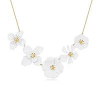 JZWCHQ Gioielli Floral Flower Choker Dichiarazione di Moda Fashion Collar Floreale Chunky per Donne Gioielli per Ragazze