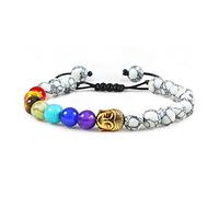 JZWCHQ Gioielli in pietra naturale tigre occhio 7 braccialetto chakra e mitiliano bilanciamento dello yoga perle di preghiera Bracciale elastico per uomini gioielli