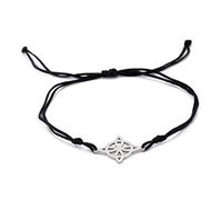 JZWCHQ Gioielli per le ragazze a ciondolo Witchcraft Moon Goddess Titanium Steel Pentagram Box Catena Wiccan gioiello Witch Knot Amulet Bracciale per donne Accessori Braccialetti a corda rossa
