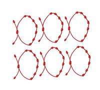 JZWCHQ Gioielli per ragazze Eleganti braccialetti in corda rossa set da 6pc a corda intrecciata gioielli a mano per le donne accessori