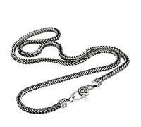 JZWCHQ Gioielli Sterling Men's Square Collana metà Gioielli Solido Catena Solida 45-70 cm per Ragazze