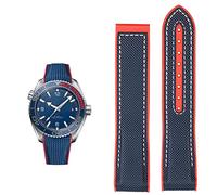 JZWCHQ Guarda Bracciale per Omega 300 Seamaster 600 pianeta oceano silicone Nylon Accessori orologi Accessori Watch Band Cintura 20mm 22mm