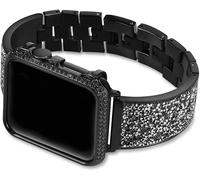 JZWCHQ Guarda Calza Diamond+Canda cinturino 44MM 40mm 38mm 42mm Coperchio IWatch Series 5 4 3 2 1 Bracciale in acciaio inossidabile Women 0000 (colore: argento, dimensione: 40mm)