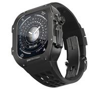JZWCHQ Guarda il kit di modifica della cinghia , per 6 5 4 SE 44mm Sostituire , Luxury Fluoline Elash Watch Band Titanium Case , per iWatch 6/5/4/SE 44mm Serie Accessori di aggiornamento