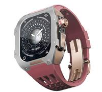JZWCHQ Guarda il kit di modifica della cinghia , per 6 5 4 SE 44mm Sostituire , Luxury Fluoline Elash Watch Band Titanium Case , per iWatch 6/5/4/SE 44mm Serie Accessori di aggiornamento
