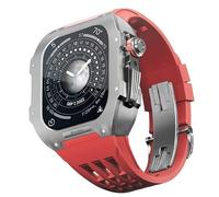 JZWCHQ Guarda il kit di modifica della cinghia , per 6 5 4 SE 44mm Sostituire , Luxury Fluoline Elash Watch Band Titanium Case , per iWatch 6/5/4/SE 44mm Serie Accessori di aggiornamento