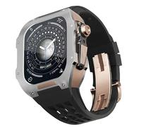 JZWCHQ Guarda il kit di modifica della cinghia , per 6 5 4 SE 44mm Sostituire , Luxury Fluoline Elash Watch Band Titanium Case , per iWatch 6/5/4/SE 44mm Serie Accessori di aggiornamento