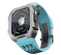 JZWCHQ Guarda il kit di modifica della cinghia , per 6 5 4 SE 44mm Sostituire , Luxury Fluoline Elash Watch Band Titanium Case , per iWatch 6/5/4/SE 44mm Serie Accessori di aggiornamento