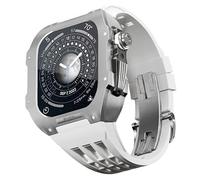 JZWCHQ Guarda il kit di modifica della cinghia , per 6 5 4 SE 44mm Sostituire , Luxury Fluoline Elash Watch Band Titanium Case , per iWatch 6/5/4/SE 44mm Serie Accessori di aggiornamento