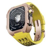 JZWCHQ Guarda il kit di modifica della cinghia ， per 6 5 4 SE 44mm Sostituire ， Luxury Fluoline Elash Watch Band Titanium Case ， per iWatch 6/5/4/SE 44mm Serie Accessori di aggiornamento