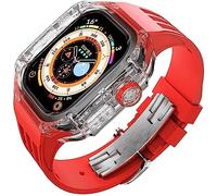 JZWCHQ Guarda la custodia e Rubbler Kit di modifica della cintura di orologio , per ultra 8 49 mm , fluororubber watch banda trasparente kit