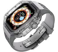 JZWCHQ Guarda la custodia e Rubbler Kit di modifica della cintura di orologio , per ultra 8 49 mm , fluororubber watch banda trasparente kit