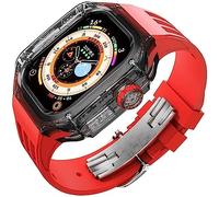 JZWCHQ Guarda la custodia e Rubbler Kit di modifica della cintura di orologio ， per ultra 8 49 mm ， fluororubber watch banda trasparente kit