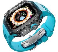 JZWCHQ Guarda la custodia e Rubbler Kit di modifica della cintura di orologio ， per ultra 8 49 mm ， fluororubber watch banda trasparente kit